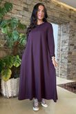 Made in Italy Oscar Midaxi Swing Dress Aubergine